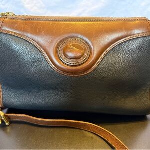 Vintage Dooney & Bourke Brown and Black Crossbody Bag